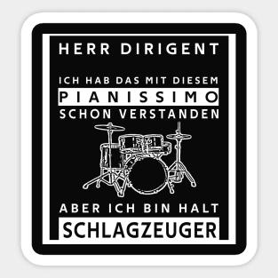 Schlagzeuger Pianissimo Sticker